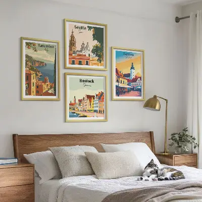Komplet slika za spavaću sobu motiv arhitekture obalnih gradova