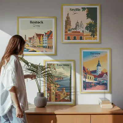 Komplet slika za spavaću sobu motiv arhitekture obalnih gradova