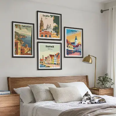 Komplet slika za spavaću sobu motiv arhitekture obalnih gradova