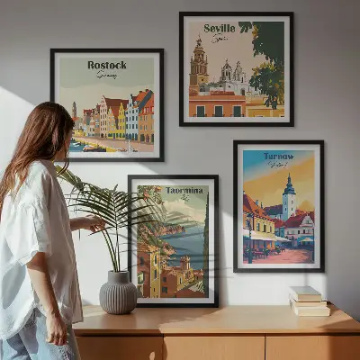 Komplet slika za spavaću sobu motiv arhitekture obalnih gradova
