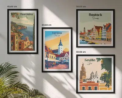 Komplet slika za spavaću sobu motiv arhitekture obalnih gradova