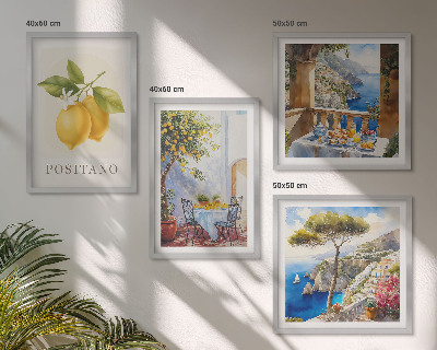 Komplet slika za spavaću sobu Pogled na limunsku arhitekturu Positana