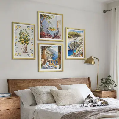 Komplet slika za spavaću sobu s motivom morskog limunovog stabla