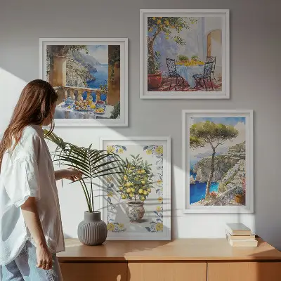 Komplet slika za spavaću sobu s motivom morskog limunovog stabla
