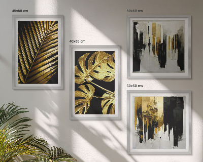 Dekorativni komplet slika za zid Sažetak lišća palme Monstera