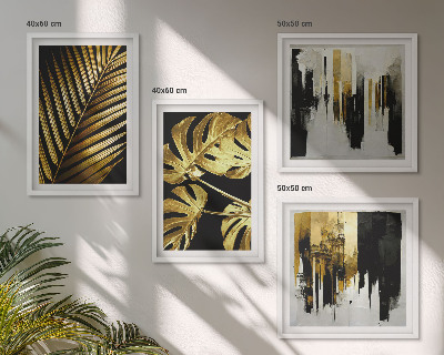 Dekorativni komplet slika za zid Sažetak lišća palme Monstera