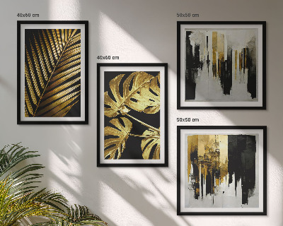 Dekorativni komplet slika za zid Sažetak lišća palme Monstera