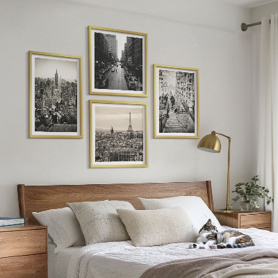 Komplet slika za spavaću sobu Pogled na Pariz, New York, stepenice