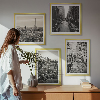Komplet slika za spavaću sobu Pogled na Pariz, New York, stepenice