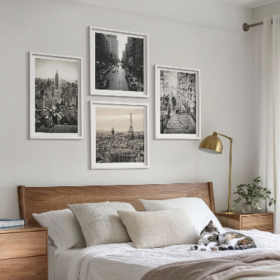 Komplet slika za spavaću sobu Pogled na Pariz, New York, stepenice