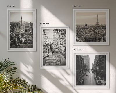 Komplet slika za spavaću sobu Pogled na Pariz, New York, stepenice