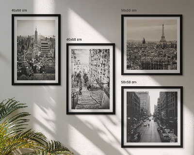 Komplet slika za spavaću sobu Pogled na Pariz, New York, stepenice