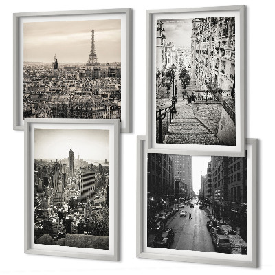 Komplet slika za spavaću sobu Pogled na Pariz, New York, stepenice