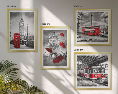 Komplet slika za spavaću sobu Crveni akcenti London