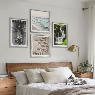 Komplet slika za spavaću sobu motiv mira prirode s Budom