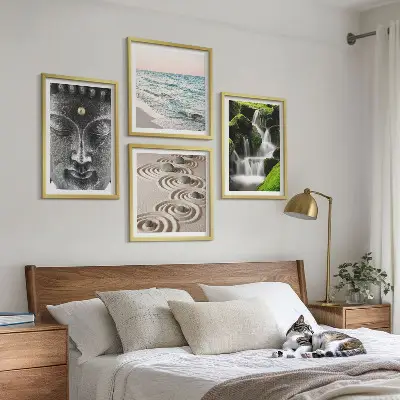 Komplet slika za spavaću sobu motiv mira prirode s Budom