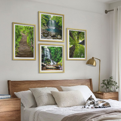 Komplet slika za spavaću sobu Staza šuma vodopad vegetacija
