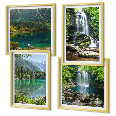 Set 4 slike u okviru Slapovi u zelenom okruženju