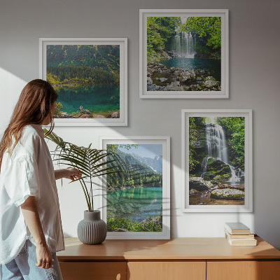 Set 4 slike u okviru Slapovi u zelenom okruženju