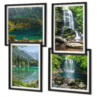 Set 4 slike u okviru Slapovi u zelenom okruženju