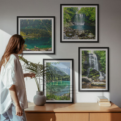 Set 4 slike u okviru Slapovi u zelenom okruženju