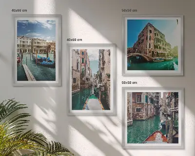 Dekorativni komplet slika za zid arhitektura venecijanskih kanala