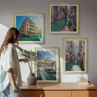 Dekorativni komplet slika za zid arhitektura venecijanskih kanala