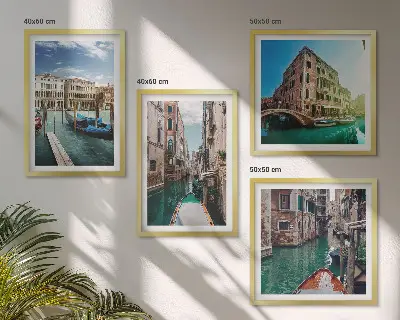 Dekorativni komplet slika za zid arhitektura venecijanskih kanala