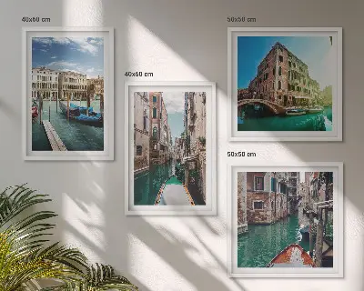 Dekorativni komplet slika za zid arhitektura venecijanskih kanala