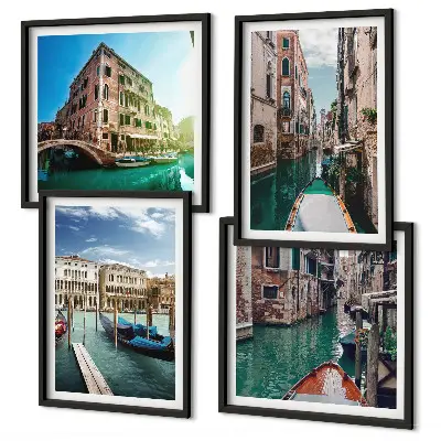 Dekorativni komplet slika za zid arhitektura venecijanskih kanala