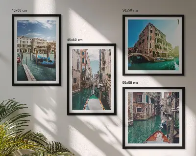 Dekorativni komplet slika za zid arhitektura venecijanskih kanala