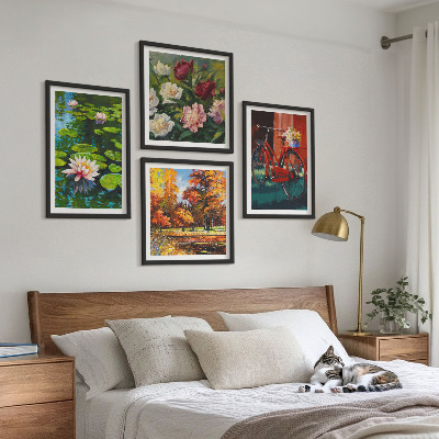 Set 4 slike u okviru Jesenske boje lokvanja