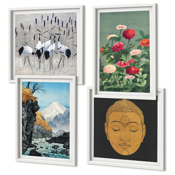 Komplet slika za spavaću sobu Japanska priroda i japanski stil