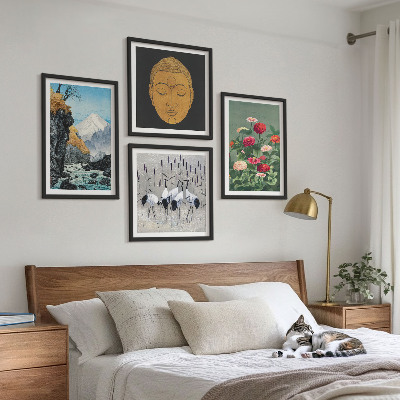 Komplet slika za spavaću sobu Japanska priroda i japanski stil