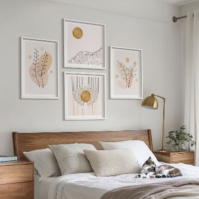 Komplet slika za spavaću sobu Minimalistički crteži biljaka