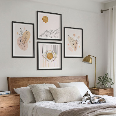 Komplet slika za spavaću sobu Minimalistički crteži biljaka