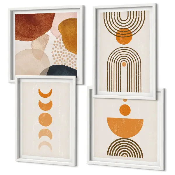 Komplet dekorativnih slika za spavaću sobu boho minimalistički stil