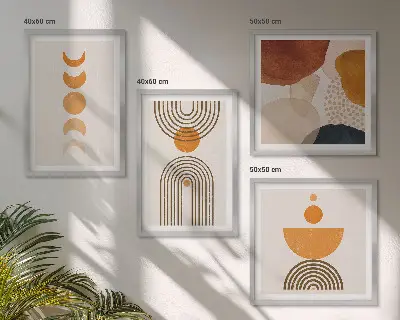 Komplet dekorativnih slika za spavaću sobu boho minimalistički stil