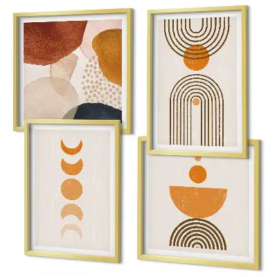 Komplet dekorativnih slika za spavaću sobu boho minimalistički stil