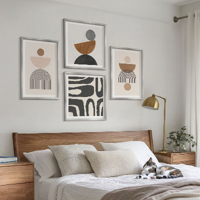 Komplet slika za spavaću sobu Apstraktni boho dizajn