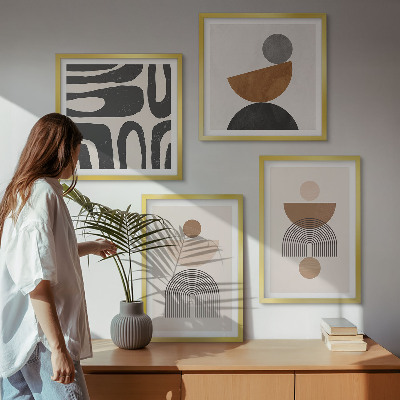 Komplet slika za spavaću sobu Apstraktni boho dizajn