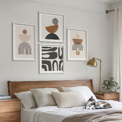 Komplet slika za spavaću sobu Apstraktni boho dizajn