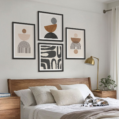 Komplet slika za spavaću sobu Apstraktni boho dizajn
