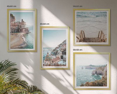 Komplet slika za spavaću sobu Ljetni pastelni pogledi na plažu