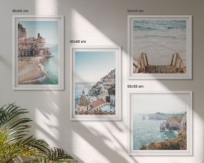 Komplet slika za spavaću sobu Ljetni pastelni pogledi na plažu