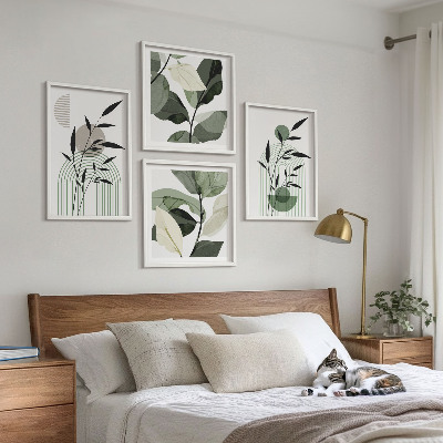 Set 4 slike u okviru Boho biljne kompozicije