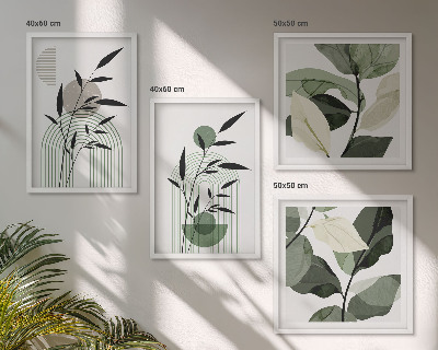 Set 4 slike u okviru Boho biljne kompozicije