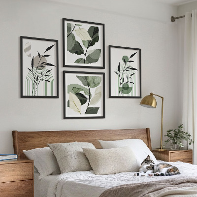 Set 4 slike u okviru Boho biljne kompozicije