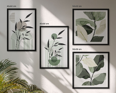 Set 4 slike u okviru Boho biljne kompozicije