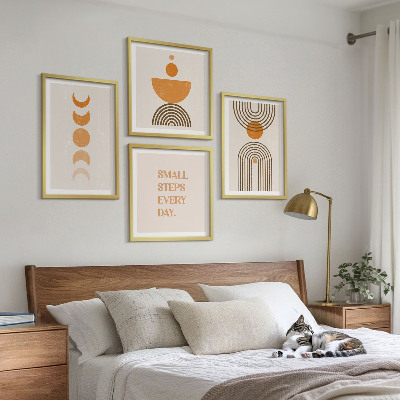 Set 4 slike u okviru Minimalistički boho uzorci